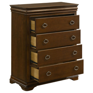 English Elm Leonide Traditional 4-drawer Chest with Cedar Lining and Crown Molding Detail B062P516949