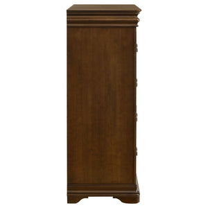 English Elm Leonide Traditional 4-drawer Chest with Cedar Lining and Crown Molding Detail B062P516949