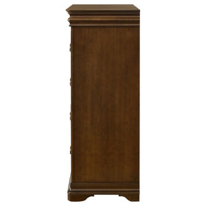 English Elm Leonide Traditional 4-drawer Chest with Cedar Lining and Crown Molding Detail B062P516949