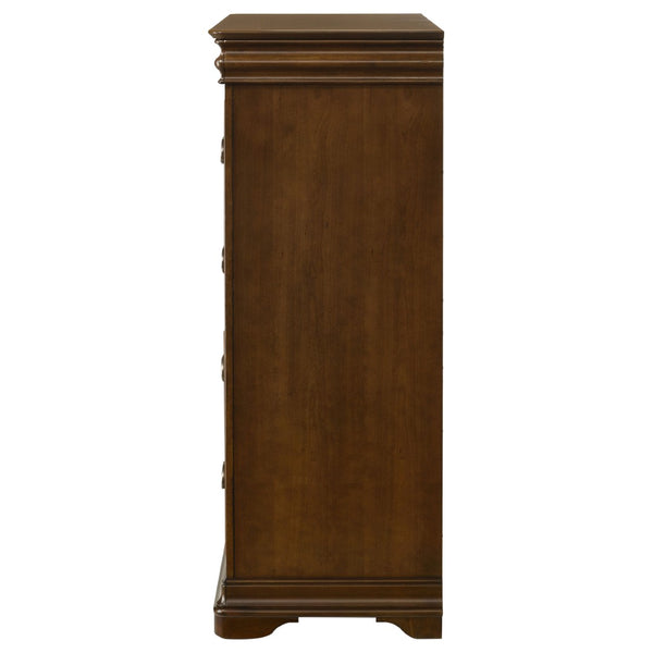 English Elm Leonide Traditional 4-drawer Chest with Cedar Lining and Crown Molding Detail B062P516949