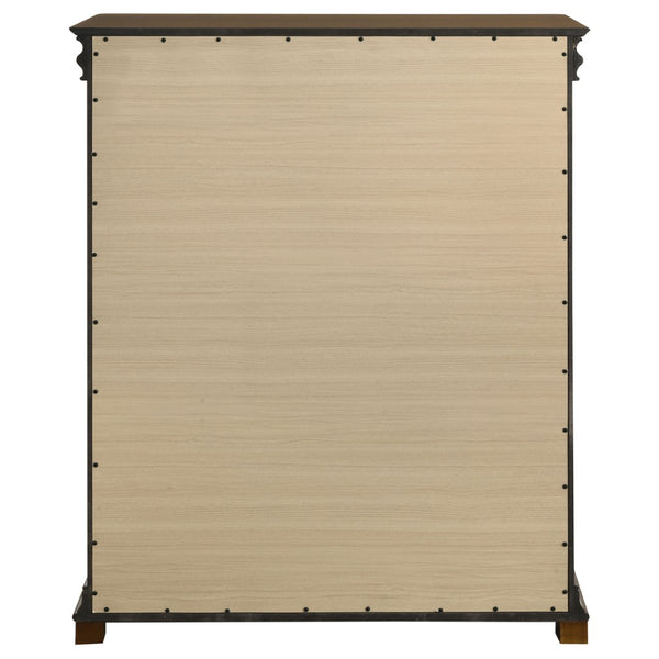 English Elm Leonide Traditional 4-drawer Chest with Cedar Lining and Crown Molding Detail B062P516949