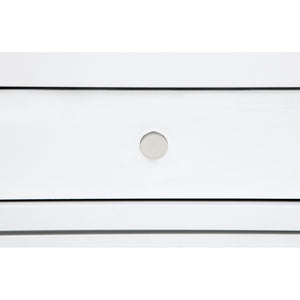English Elm Robinson Three Drawer Nightstand Solid Wood Bedside with Brushed Nickel Pulls Modern B062P516989
