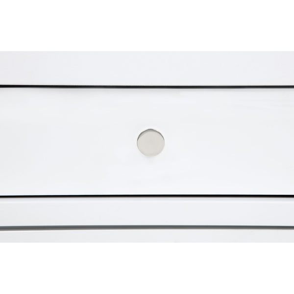 English Elm Robinson Three Drawer Nightstand Solid Wood Bedside with Brushed Nickel Pulls Modern B062P516989