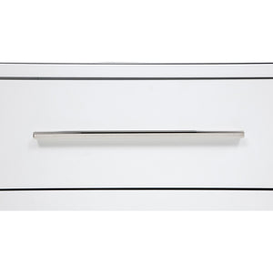 English Elm Robinson Three Drawer Nightstand Solid Wood Bedside with Brushed Nickel Pulls Modern B062P516989