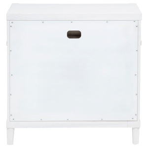 English Elm Robinson Three Drawer Nightstand Solid Wood Bedside with Brushed Nickel Pulls Modern B062P516989