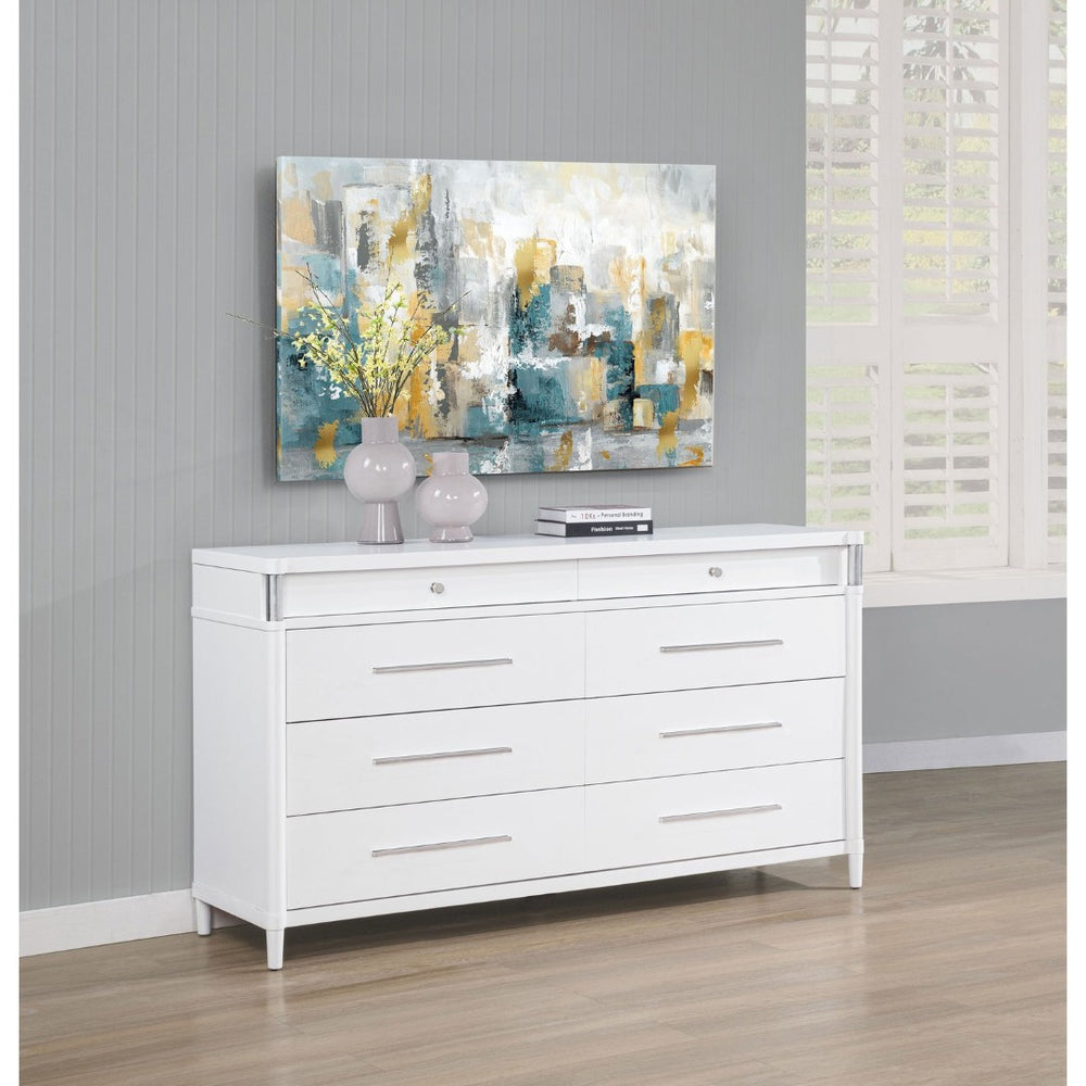 English Elm Robinson Eight Drawer Dresser Solid Wood Dovetail Build for Calm Bedroom Storage B062P516990