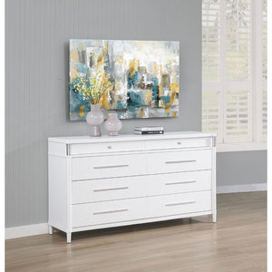 English Elm Robinson Eight Drawer Dresser Solid Wood Dovetail Build for Calm Bedroom Storage B062P516990