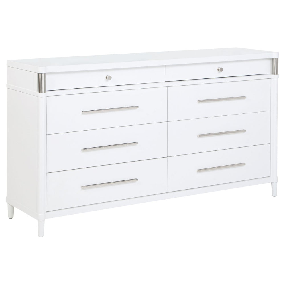 English Elm Robinson Eight Drawer Dresser Solid Wood Dovetail Build for Calm Bedroom Storage B062P516990