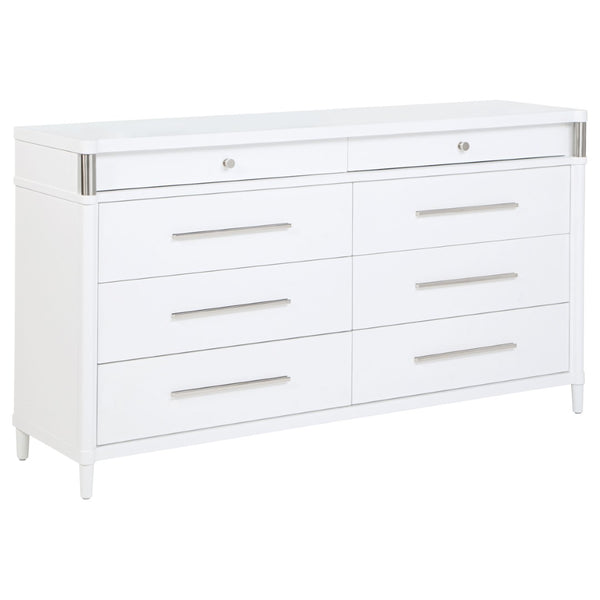 English Elm Robinson Eight Drawer Dresser Solid Wood Dovetail Build for Calm Bedroom Storage B062P516990