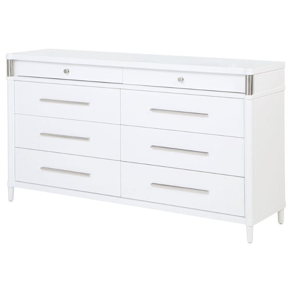 English Elm Robinson Eight Drawer Dresser Solid Wood Dovetail Build for Calm Bedroom Storage B062P516990