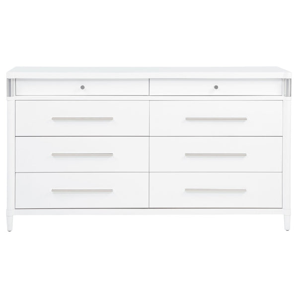 English Elm Robinson Eight Drawer Dresser Solid Wood Dovetail Build for Calm Bedroom Storage B062P516990