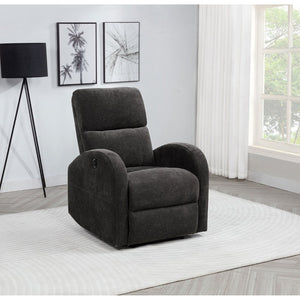 English Elm Kim Compact Power Recliner with High Back Topstitch Fabric for Small Space Living B062P517022