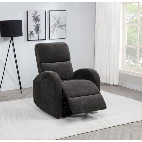 English Elm Kim Compact Power Recliner with High Back Topstitch Fabric for Small Space Living B062P517022