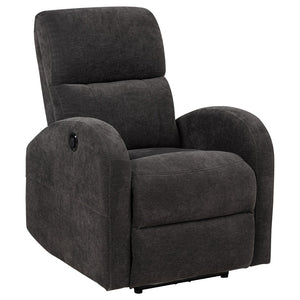 English Elm Kim Compact Power Recliner with High Back Topstitch Fabric for Small Space Living B062P517022