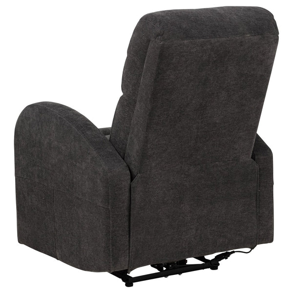 English Elm Kim Compact Power Recliner with High Back Topstitch Fabric for Small Space Living B062P517022