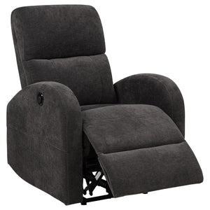 English Elm Kim Compact Power Recliner with High Back Topstitch Fabric for Small Space Living B062P517022