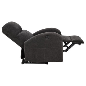 English Elm Kim Compact Power Recliner with High Back Topstitch Fabric for Small Space Living B062P517022