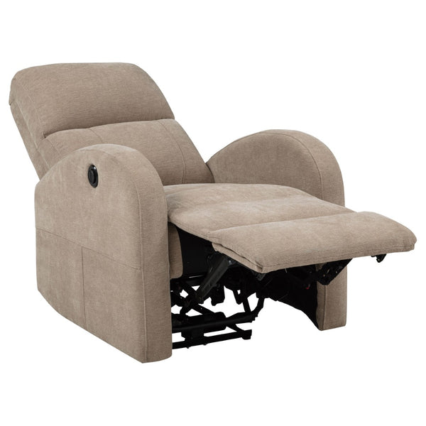 English Elm Kim Camel Fabric Power Recliner Lay Flat Chair for Compact Living Spaces B062P517023