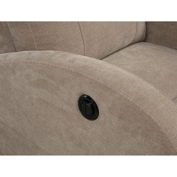English Elm Kim Camel Fabric Power Recliner Lay Flat Chair for Compact Living Spaces B062P517023