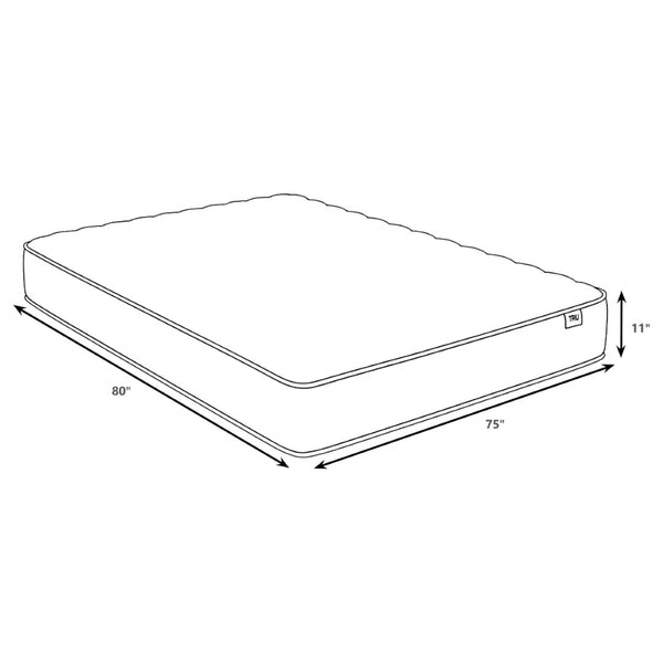 English Elm Constance Hybrid Eastern King Mattress with Tencel Cover Open Coil Core Foam Support Tight Top B062P517044