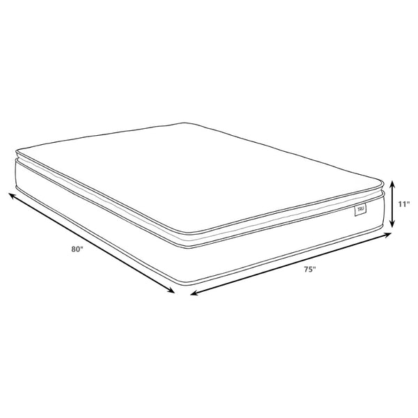 English Elm Constance Hybrid Eastern King Mattress with Tencel Cover Open Coil Core Foam Support Pillow Top B062P517046