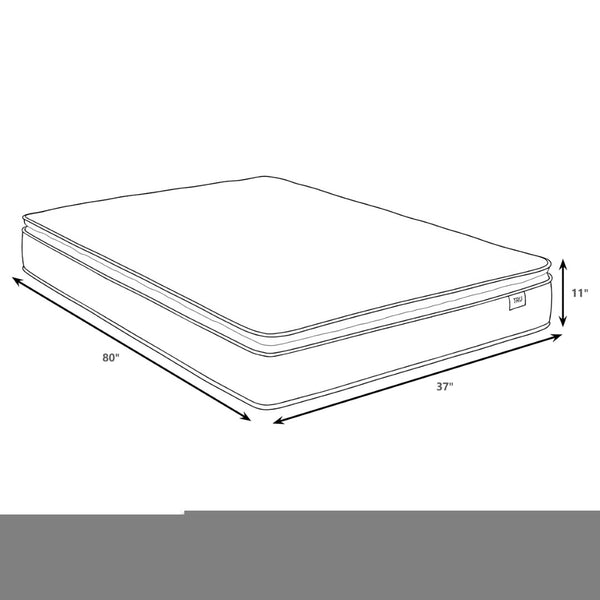 English Elm Constance Pillow Top Hybrid Mattress with Tencel Cover and Gel Foam Support B062P517048