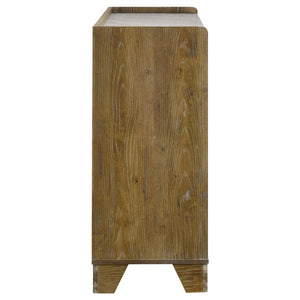 English Elm Packard Six Drawer Rubberwood Dresser with Faux Marble Top for Modern Bedroom Storage B062P517112