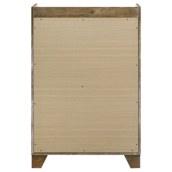 English Elm Packard Five Drawer Chest Rubberwood Frame Faux Marble Top Weathered Oak Bedroom Storage B062P517115