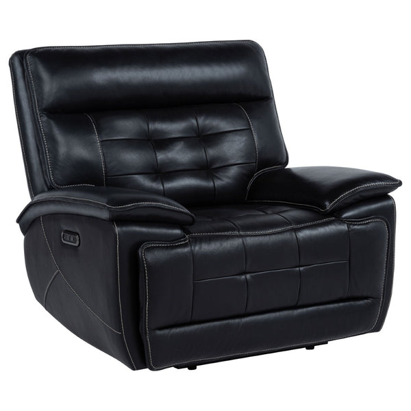English Elm Hayden Top Grain Leather Power Recliner with Dual Motor Control and Channel Tufting B062P517138