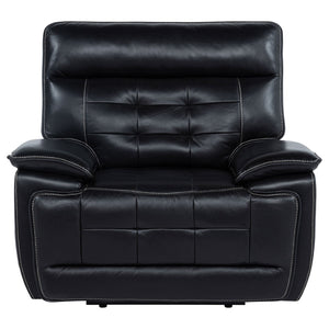 English Elm Hayden Top Grain Leather Power Recliner with Dual Motor Control and Channel Tufting B062P517138