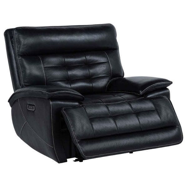 English Elm Hayden Top Grain Leather Power Recliner with Dual Motor Control and Channel Tufting B062P517138