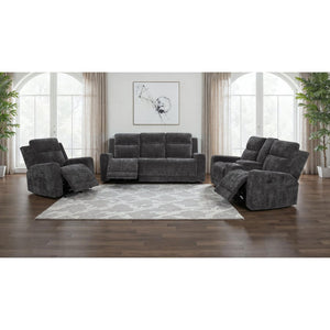 English Elm Patrick Chenille Power Recliner with One Touch Control for Elegant Living Spaces Dark Grey B062P518353