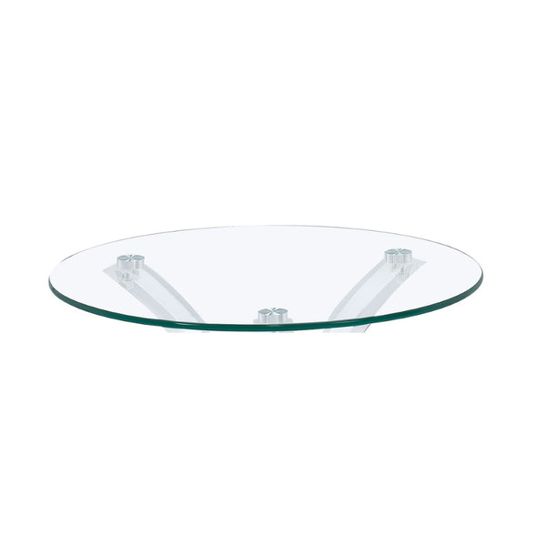 English Elm Bailey Sculptural Acrylic C-shaped Side Table with Tempered Glass Top for Modern Spaces B062P518401