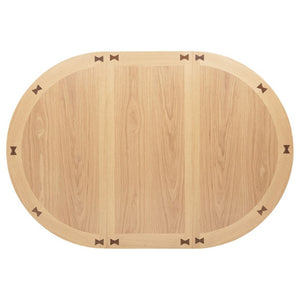 English Elm Davis Light Oak Pedestal Dining Table with Extension Leaf and Built-In Storage B062P518408