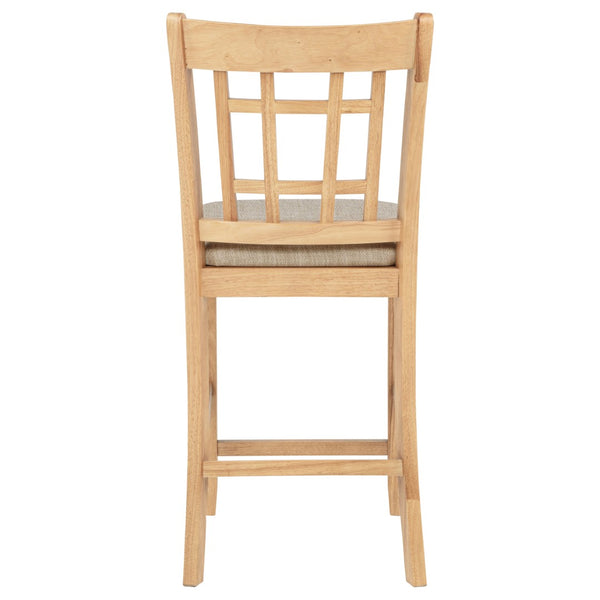 English Elm Davis Rubberwood Counter Dining Chairs Lattice Back Linen Cushion Set of Two B062P518414