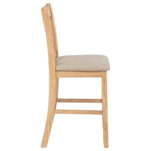 English Elm Davis Rubberwood Counter Dining Chairs Lattice Back Linen Cushion Set of Two B062P518414