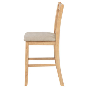English Elm Davis Rubberwood Counter Dining Chairs Lattice Back Linen Cushion Set of Two B062P518414