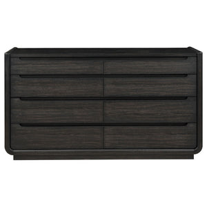 English Elm Bangor Eight Drawer Dresser Burnished Finish Soft Close Glides Felt Lined Storage B062P518435