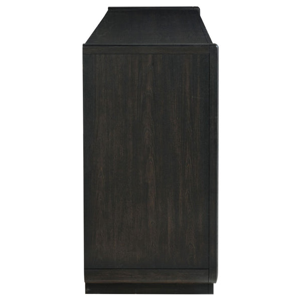 English Elm Bangor Eight Drawer Dresser Burnished Finish Soft Close Glides Felt Lined Storage B062P518435