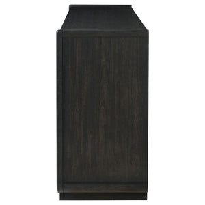 English Elm Bangor Eight Drawer Dresser Burnished Finish Soft Close Glides Felt Lined Storage B062P518435