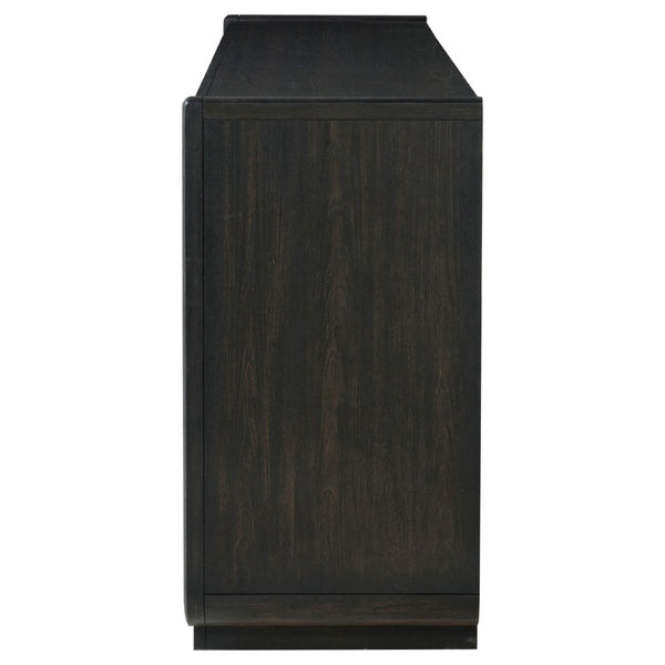 English Elm Bangor Eight Drawer Dresser Burnished Finish Soft Close Glides Felt Lined Storage B062P518435