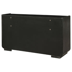English Elm Bangor Eight Drawer Dresser Burnished Finish Soft Close Glides Felt Lined Storage B062P518435