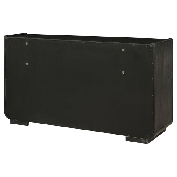English Elm Bangor Eight Drawer Dresser Burnished Finish Soft Close Glides Felt Lined Storage B062P518435