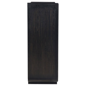 English Elm Bangor Five Drawer Chest in Burnished Ash Veneer with Soft Close Glides for Modern Bedrooms B062P518438