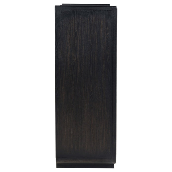 English Elm Bangor Five Drawer Chest in Burnished Ash Veneer with Soft Close Glides for Modern Bedrooms B062P518438