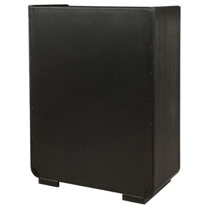 English Elm Bangor Five Drawer Chest in Burnished Ash Veneer with Soft Close Glides for Modern Bedrooms B062P518438