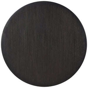 English Elm Bangor Round Pedestal Dining Table Seats Four with Ash Veneer and Bold Black Finish B062P518465