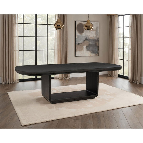 English Elm Bangor Sculptural Pedestal Extension Dining Table in Ash Veneer for Modern Interiors B062P518466