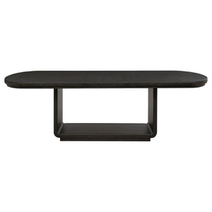 English Elm Bangor Sculptural Pedestal Extension Dining Table in Ash Veneer for Modern Interiors B062P518466