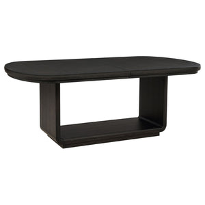English Elm Bangor Sculptural Pedestal Extension Dining Table in Ash Veneer for Modern Interiors B062P518466